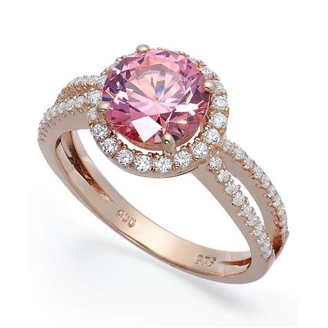 swarovski pink rings